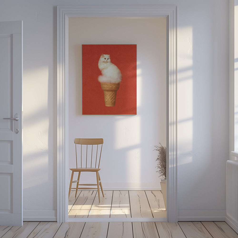 Kattenijs Rood | Canvas