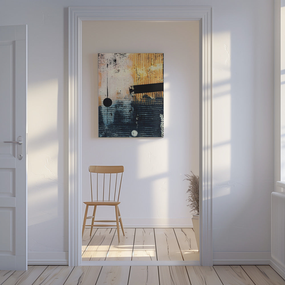 Abstract kunstwerk met geometrische compositie | Canvas