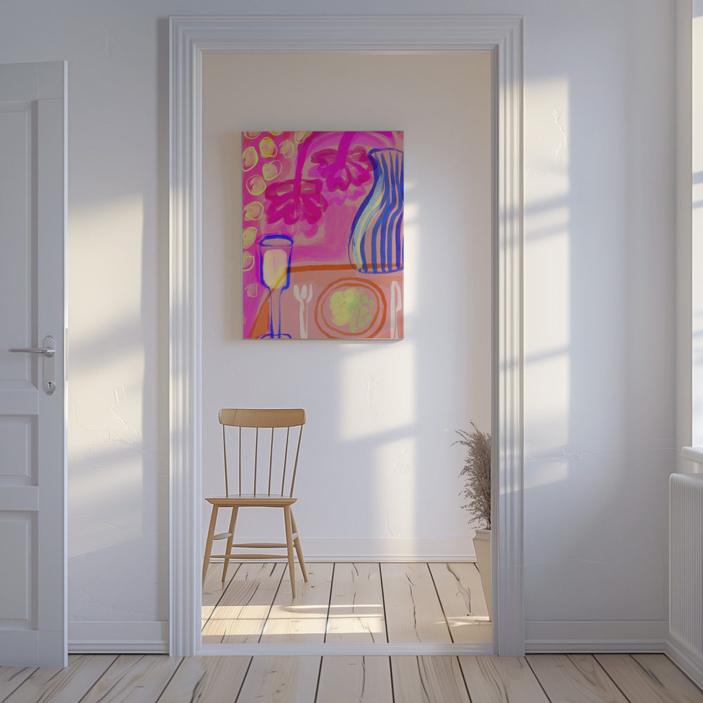 Levendige tafelscène | Canvas