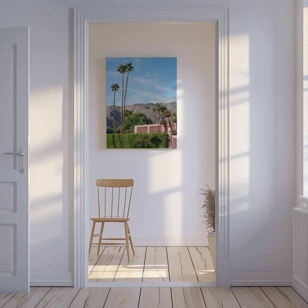 Palm Springs Roze Huis | Canvas