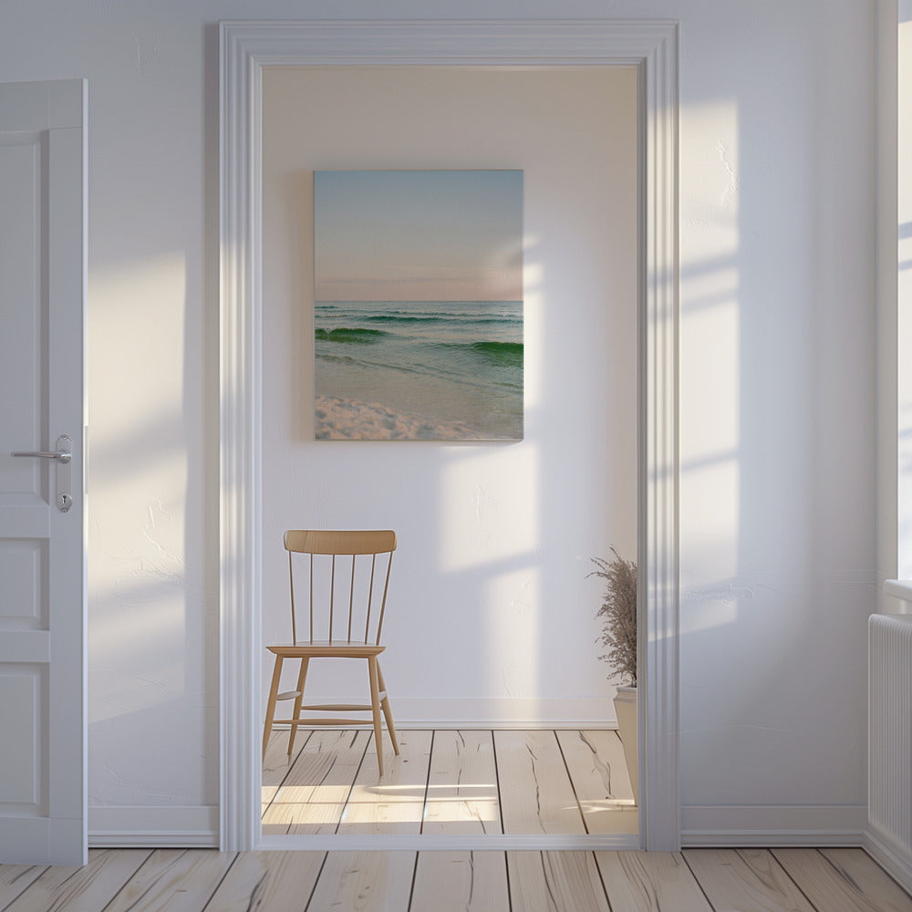 Pastel Oceaan Zonsondergang V | Canvas