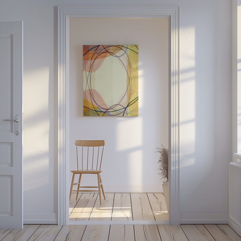 Zandroze tinten Abstract 2 | Canvas