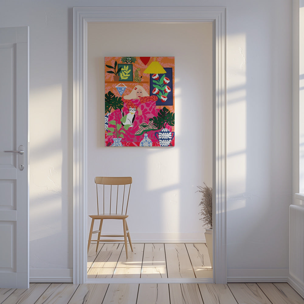 Kattenvrouw | Canvas