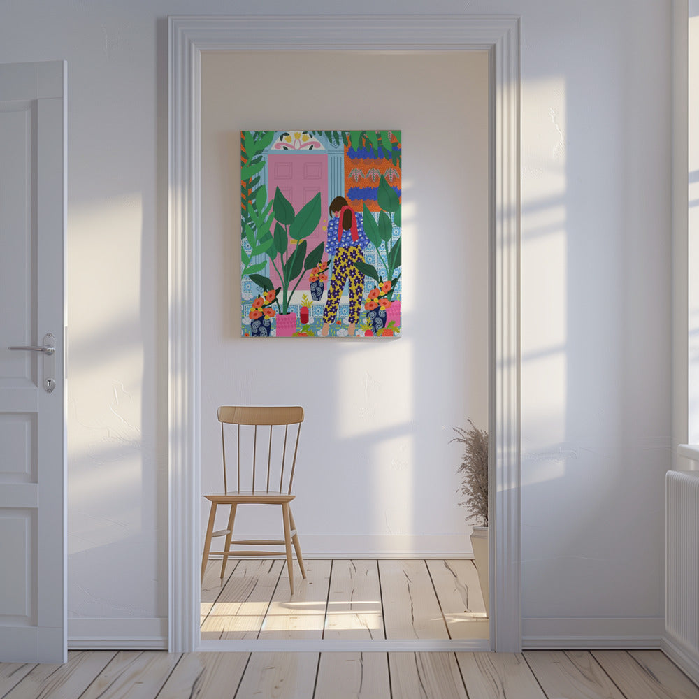 Floral girl | Canvas