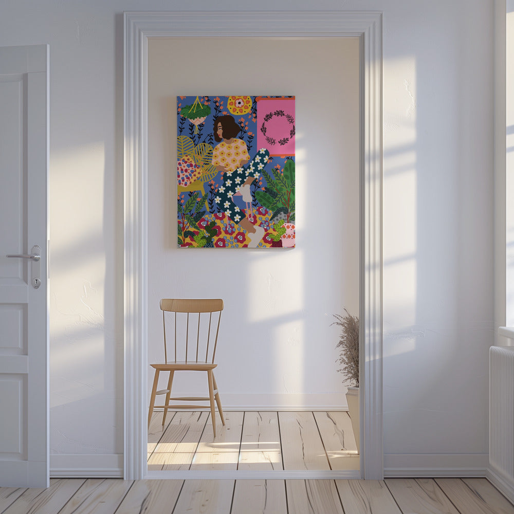 Floral Retreat Girl | Canvas