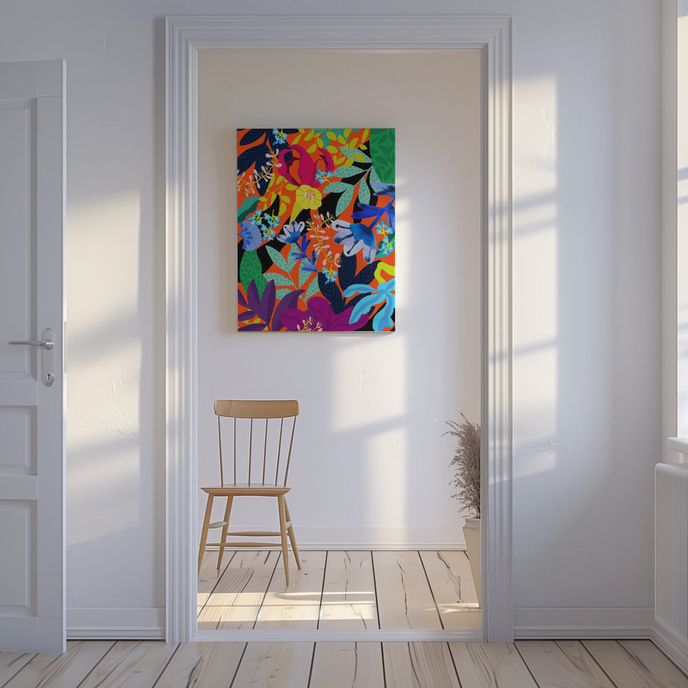 9933x14043 Din 131 Abstract Bloemen | Canvas