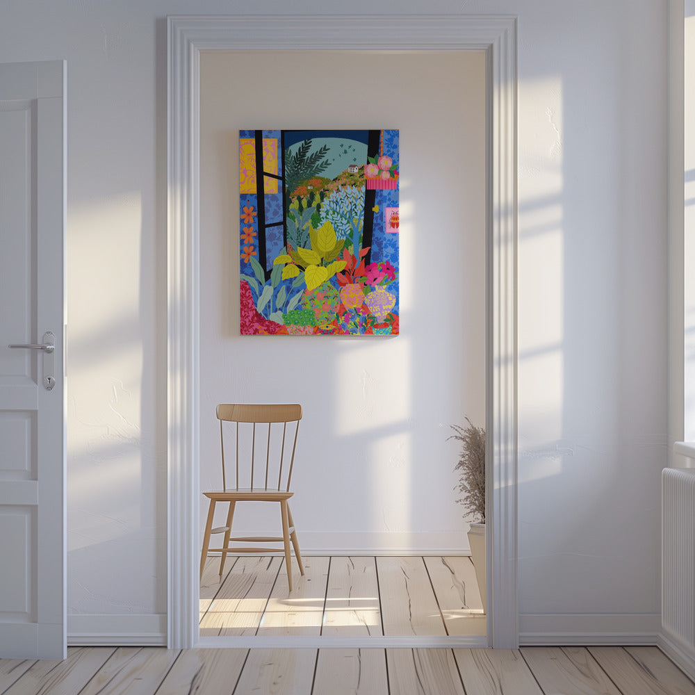 Uitzicht vanuit mijn raam | Canvas