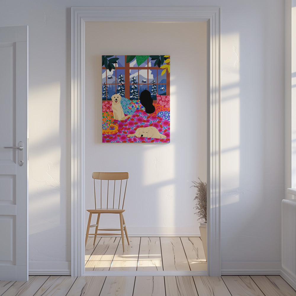 In Bed Looking At the View | Canvas