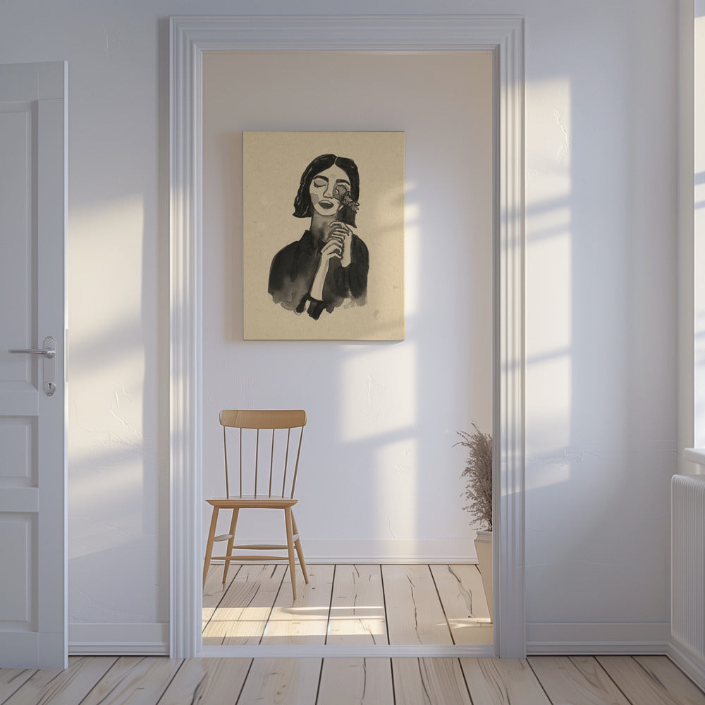 Girl With Flower | Canvas