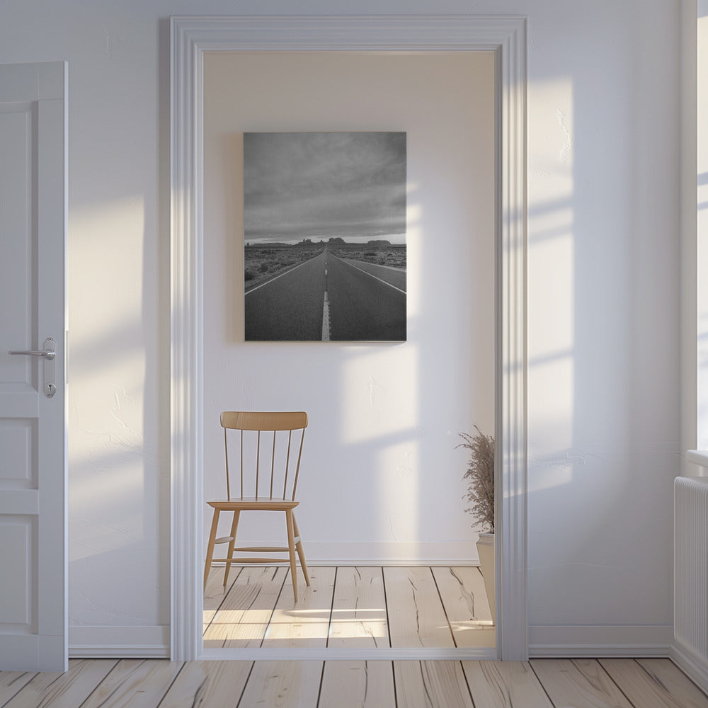 Monochroom Monument Valley II | Canvas