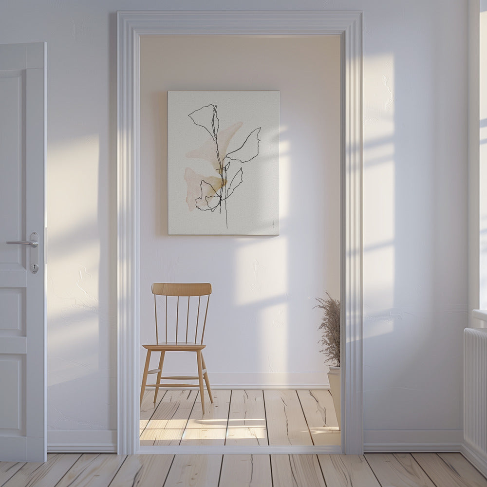 Minimale bloeilijnen | Canvas