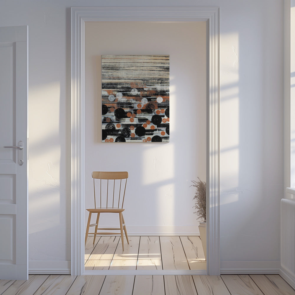 Ritmisch Dotscape | Canvas