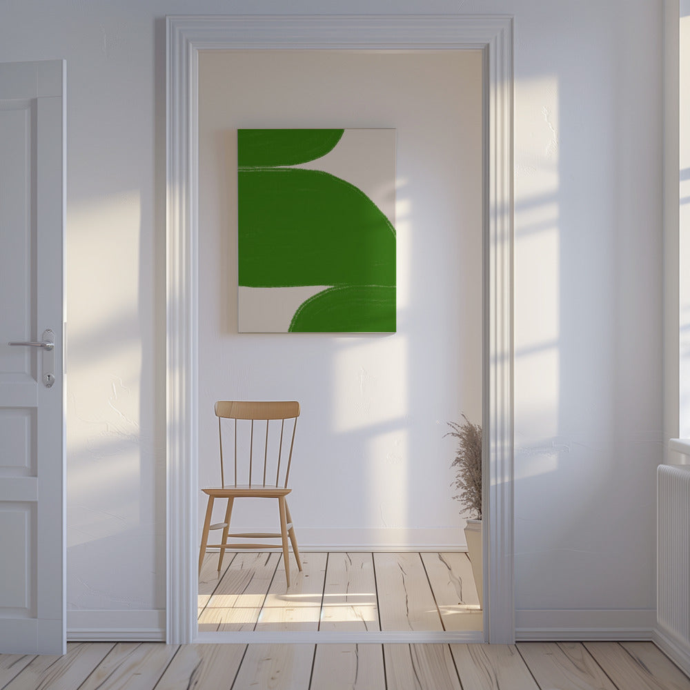 Groene Golven Harmonie | Canvas