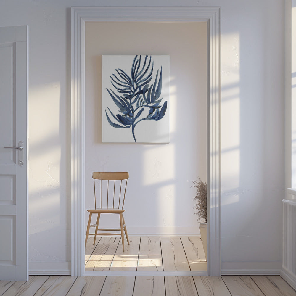 Blauwe waterplant poster 1 | Canvas