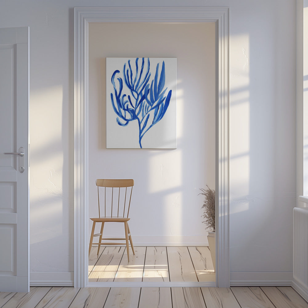 Blauwe waterplant poster 4 | Canvas