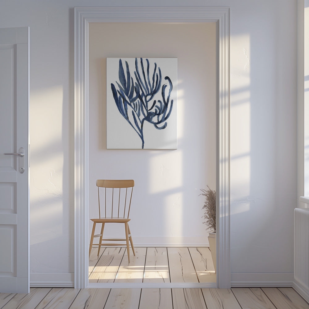 Blauwe waterplant poster 3 | Canvas
