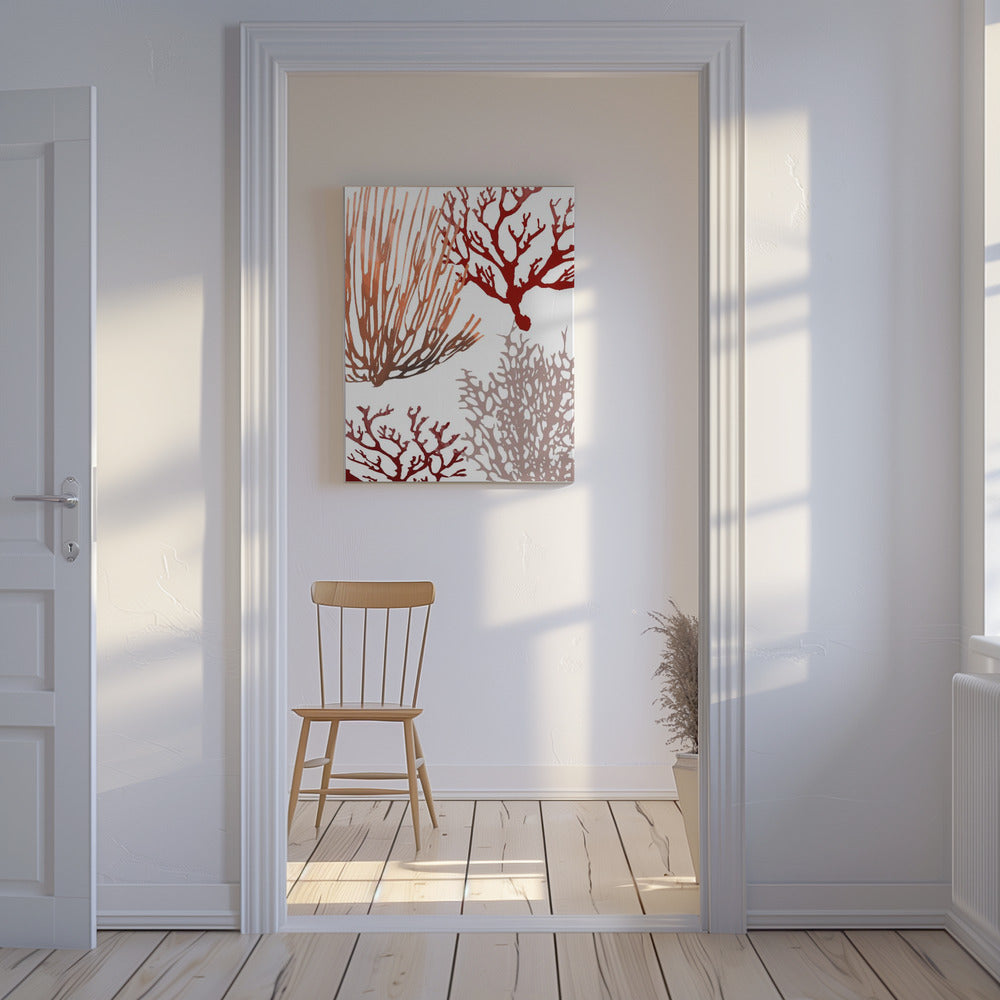 Roze en rode zeekoraal | Canvas
