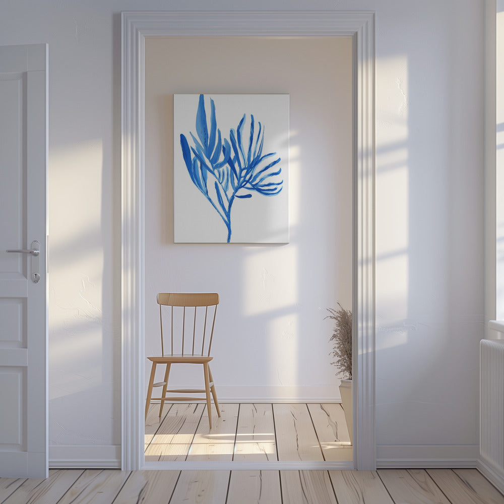Blauwe waterplant poster 5 | Canvas