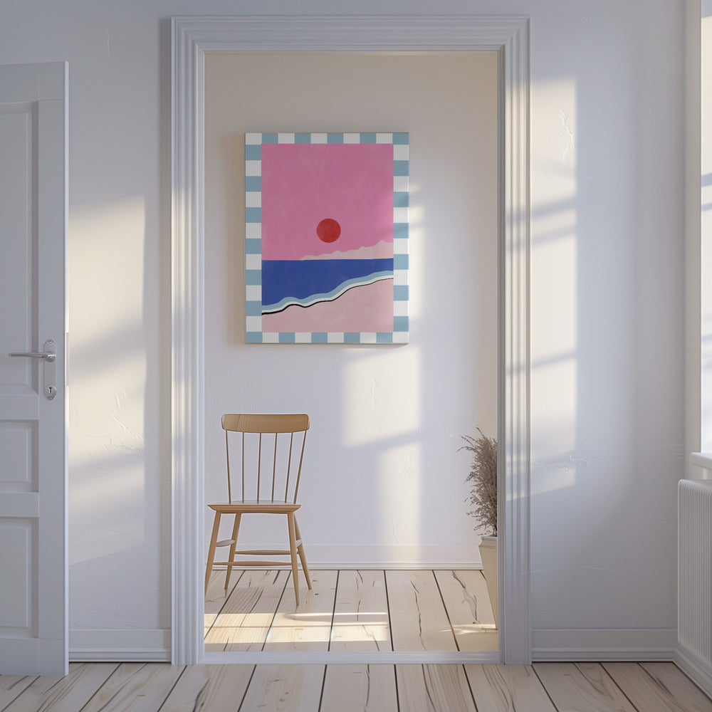 Minimalistisch strandtafereel | Canvas