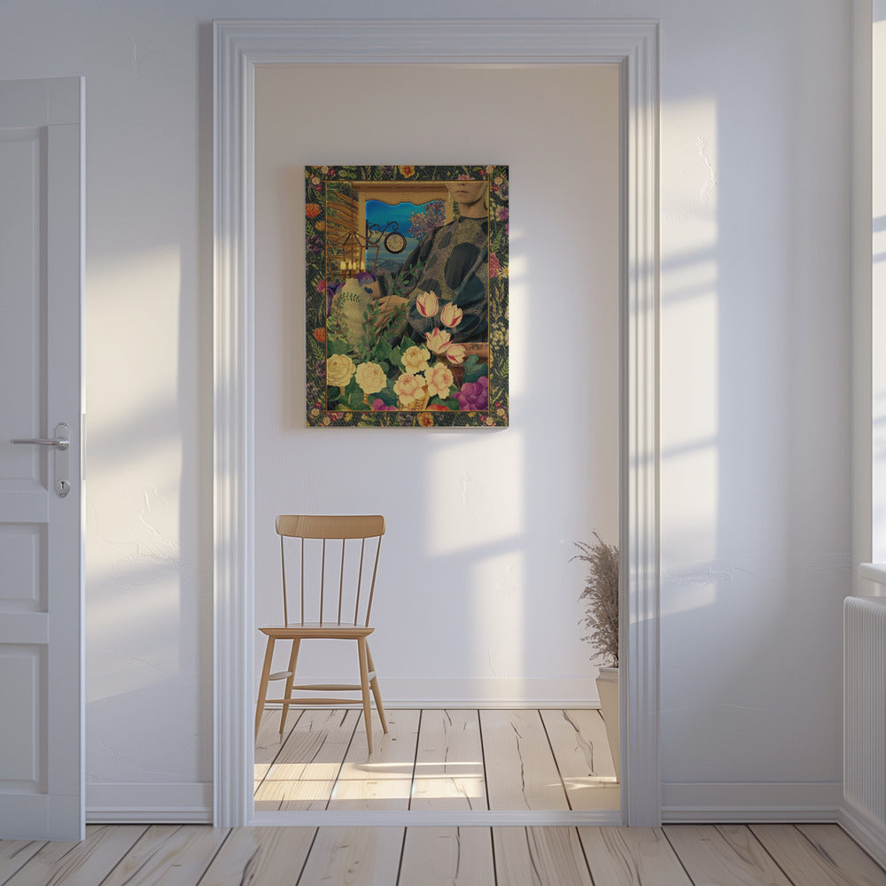 Surreal Floral Portail Collage | Canvas