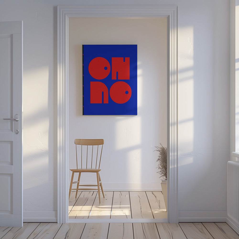 Vette letters, blauwe achtergrond | Canvas