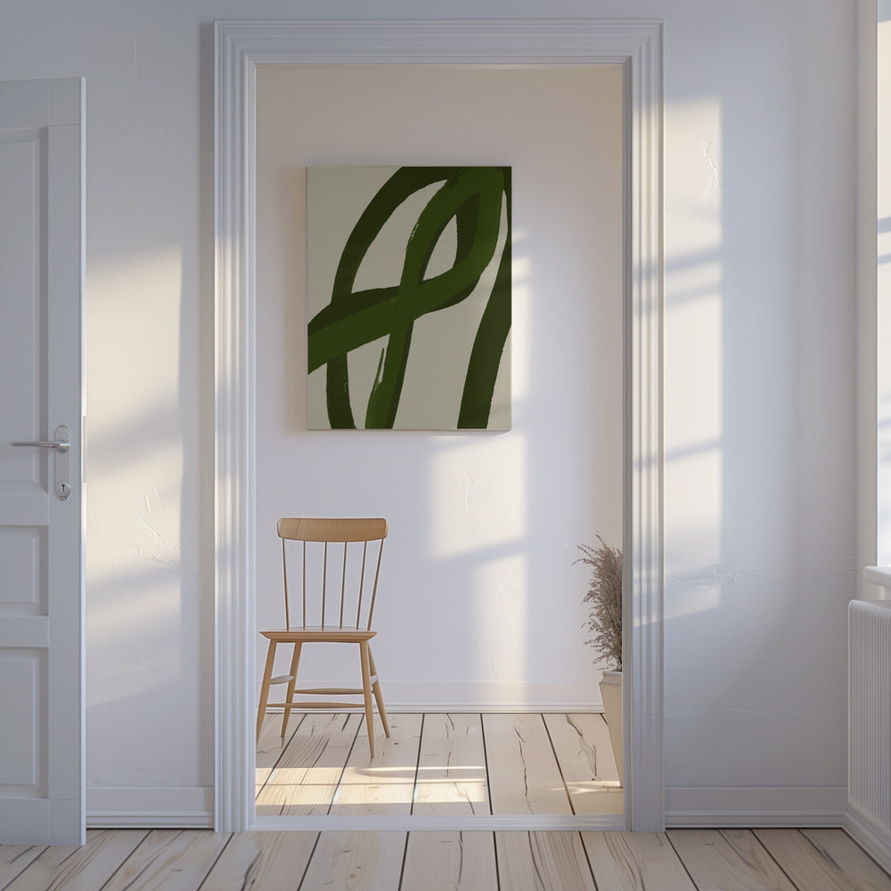 Groene rondingen | Canvas