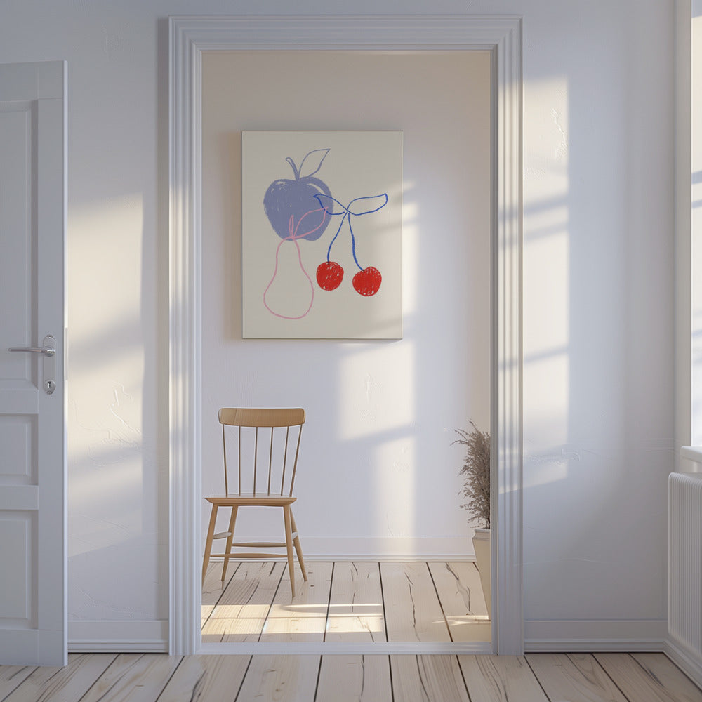 Appel, kers en peer | Canvas
