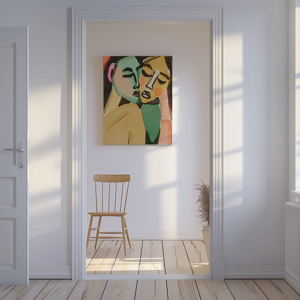 Omhelzing van zielen | Canvas
