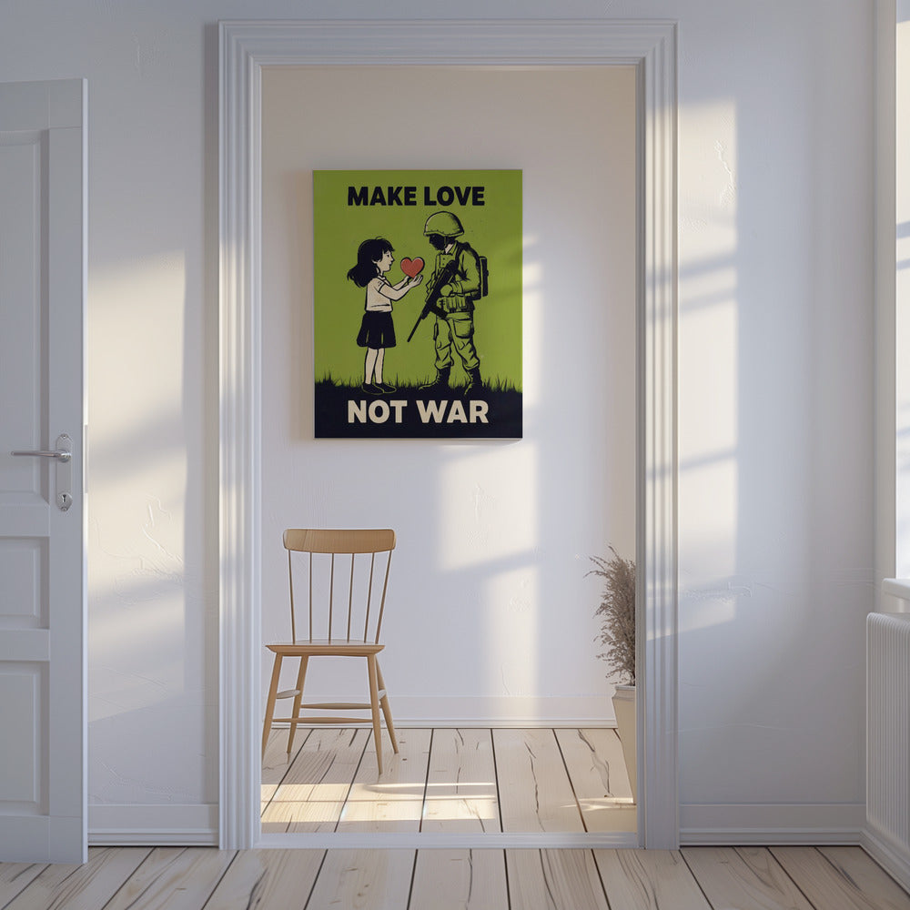 Maak liefde, geen oorlog | Canvas