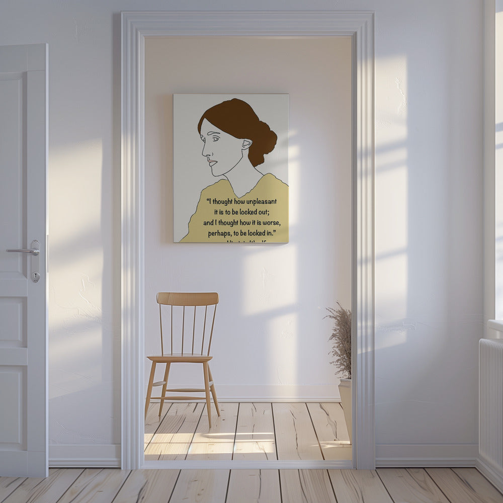 Virginia Woolf Kunst Geel | Canvas