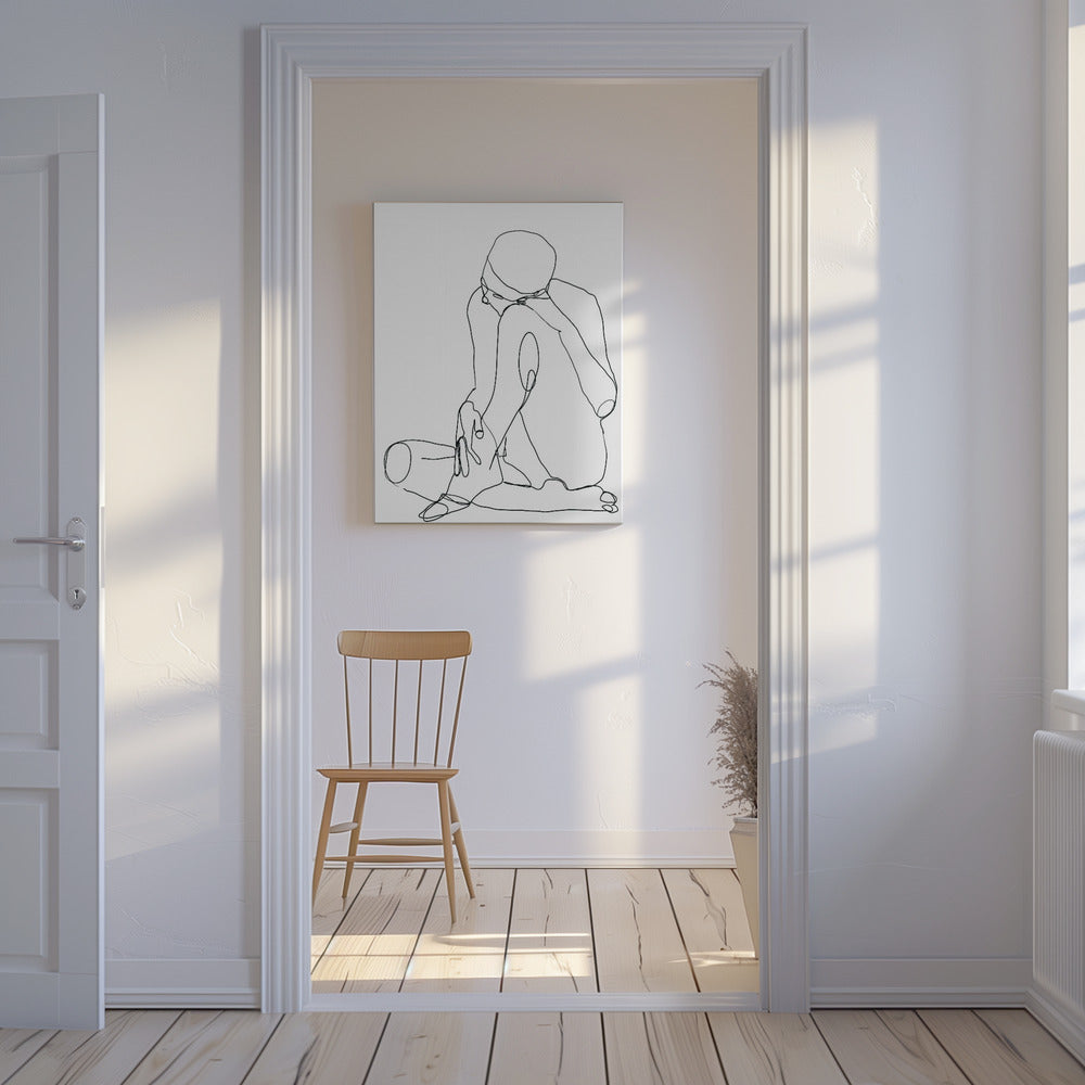 Lijntekening Man | Canvas