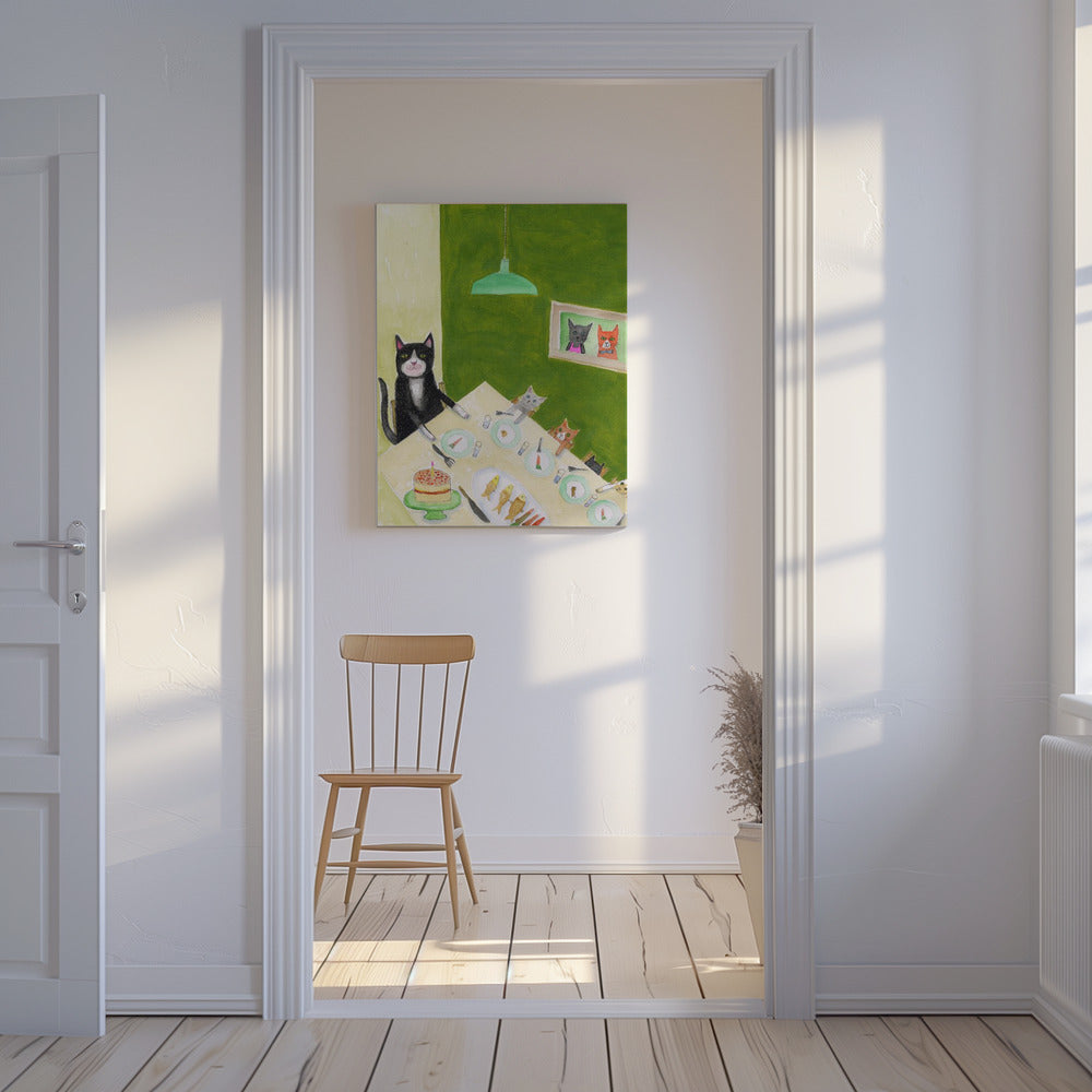 Kattenfamilie | Canvas