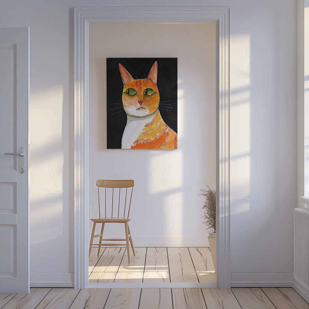 Close-up van een kat met zijoogjes | Canvas