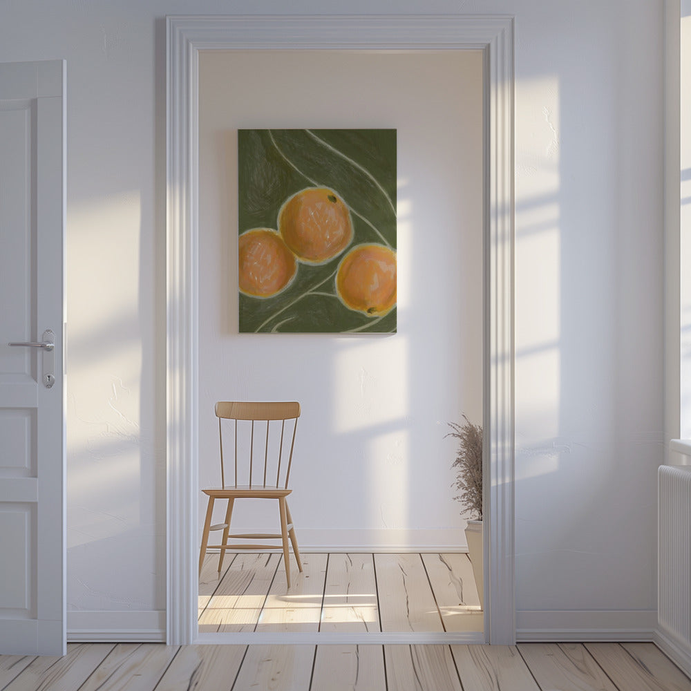 KH Studio - De kleuren oranje en groen | Canvas