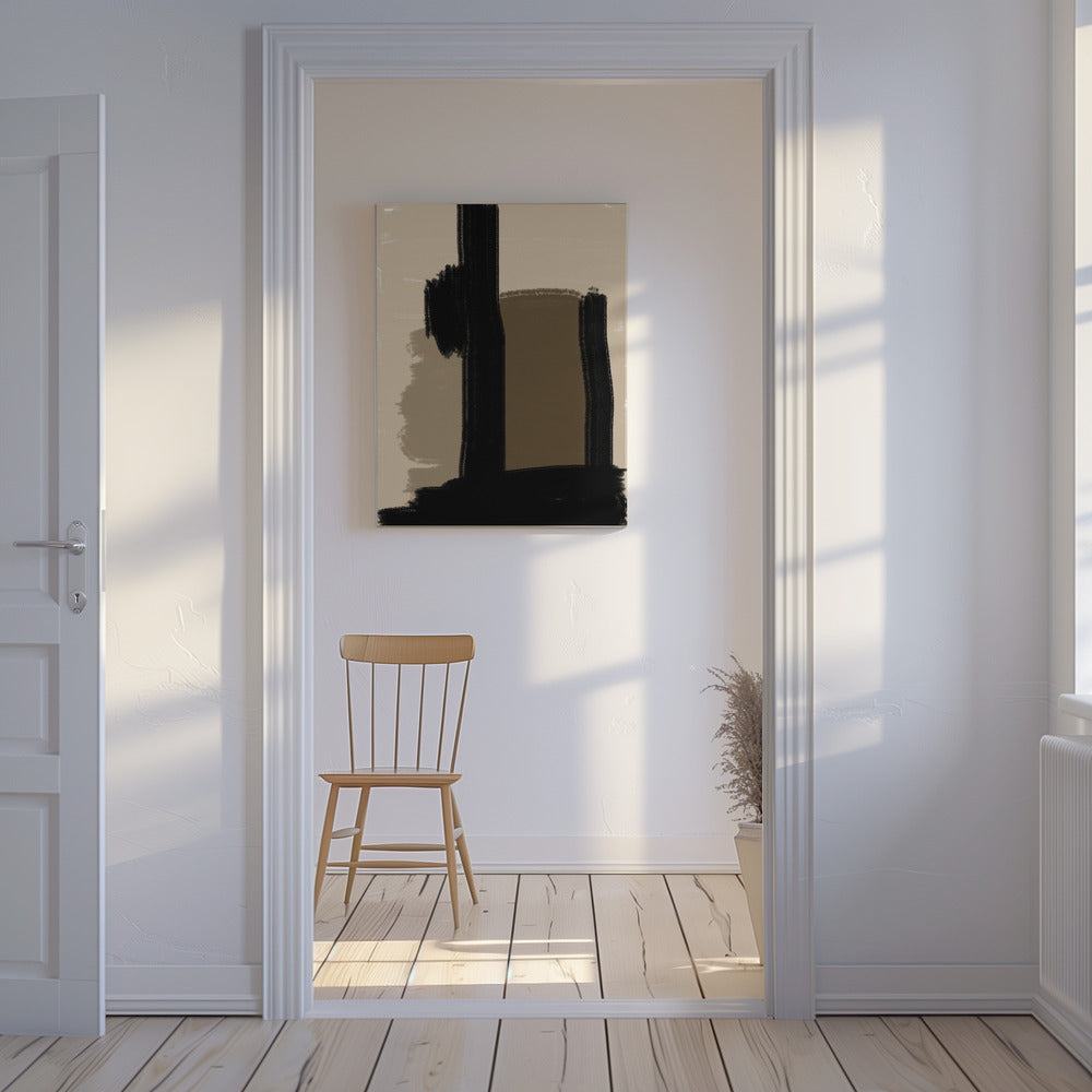 Schaduwen en aarde | Canvas