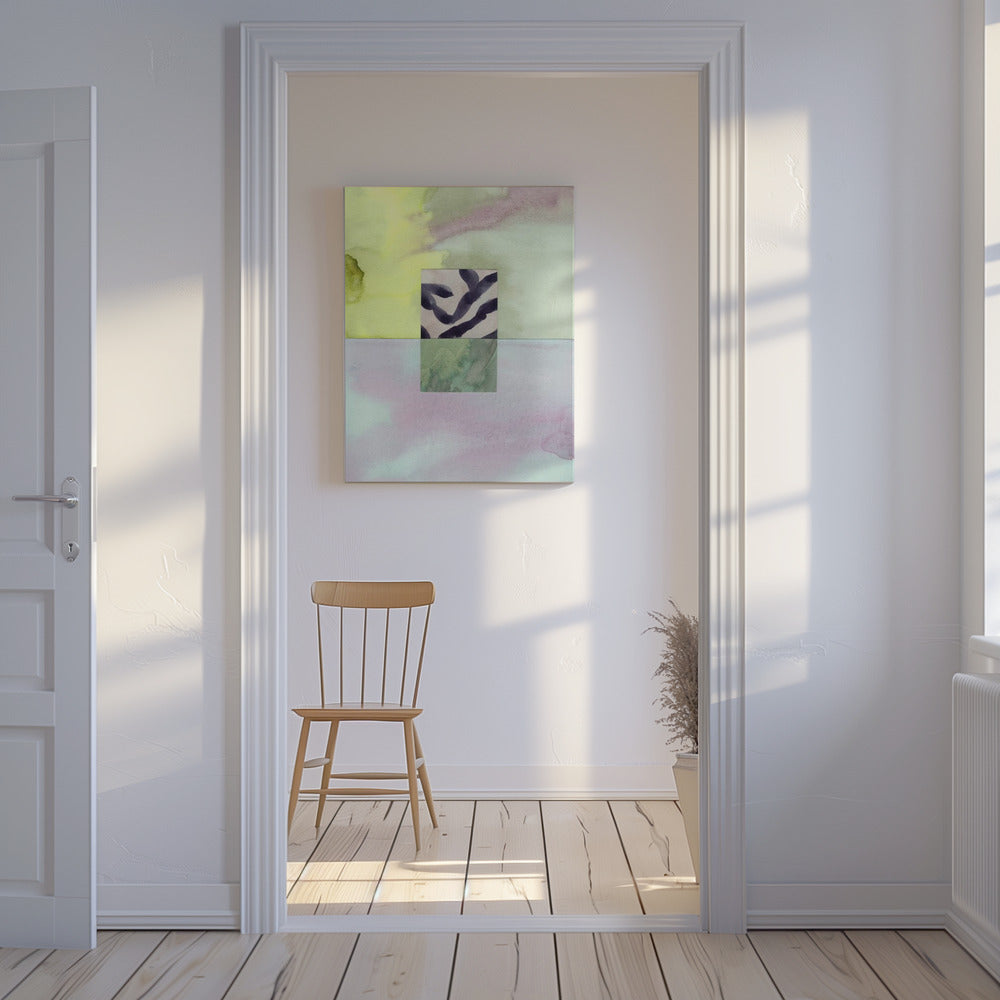 Aquarel abstracte compositie 8 | Canvas