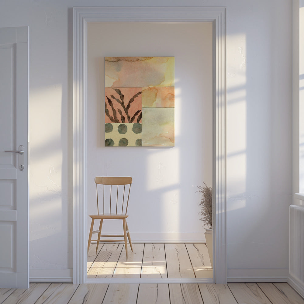 Aquarel abstracte compositie 9 | Canvas