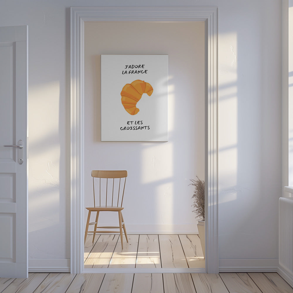 J´adore la france, Croissant | Canvas