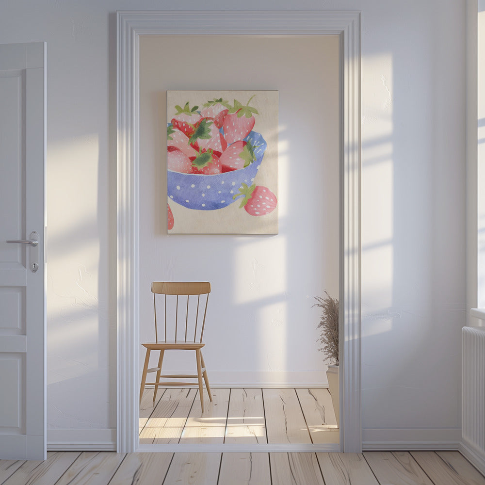 Aardbeieren in Schale | Canvas