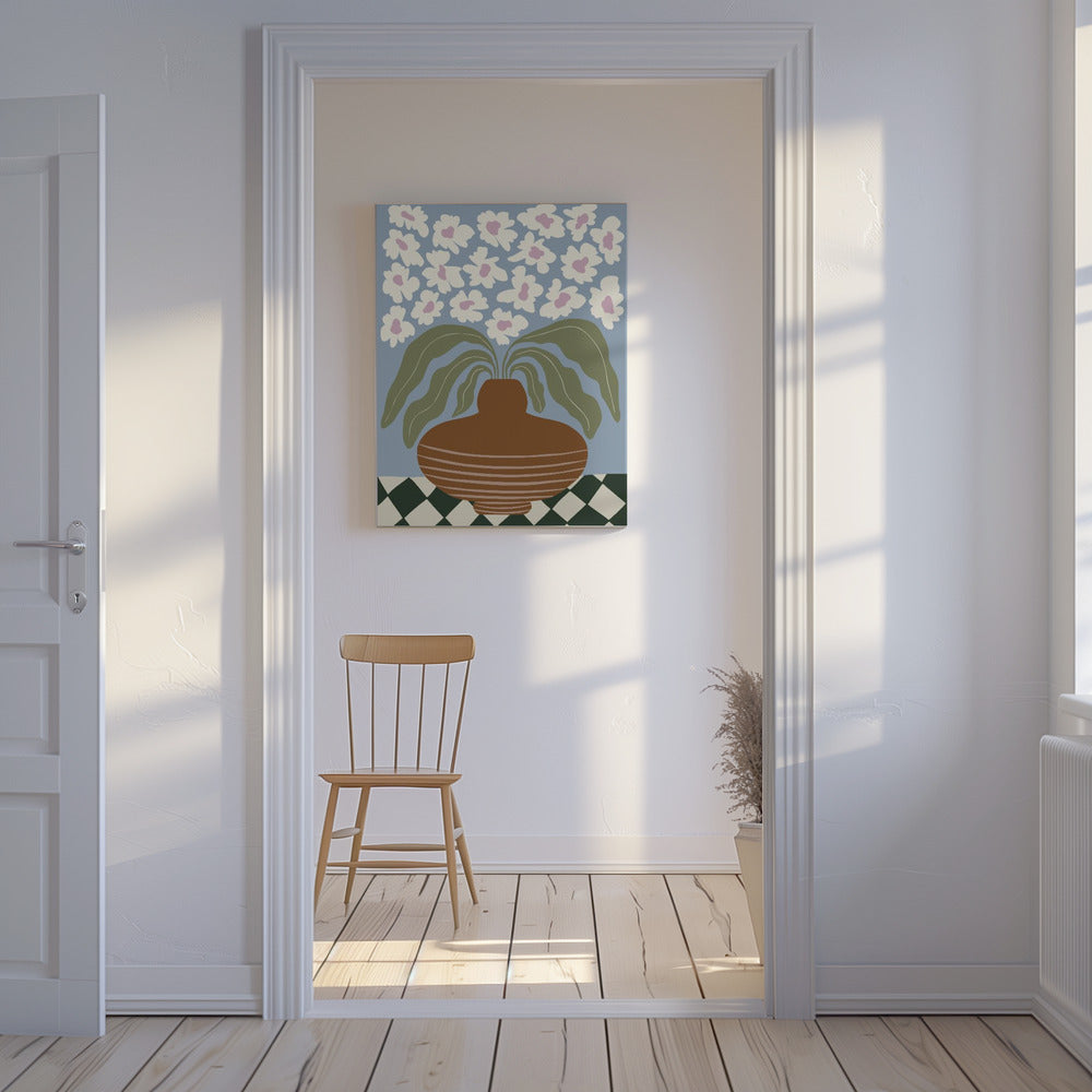 Retro Clay and Flower | Canvas