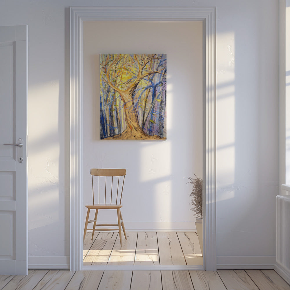 Stralende bosgloed | Canvas