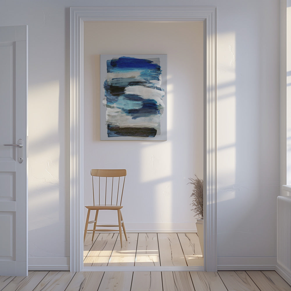 Abstracte penseelstreken 78Y | Canvas