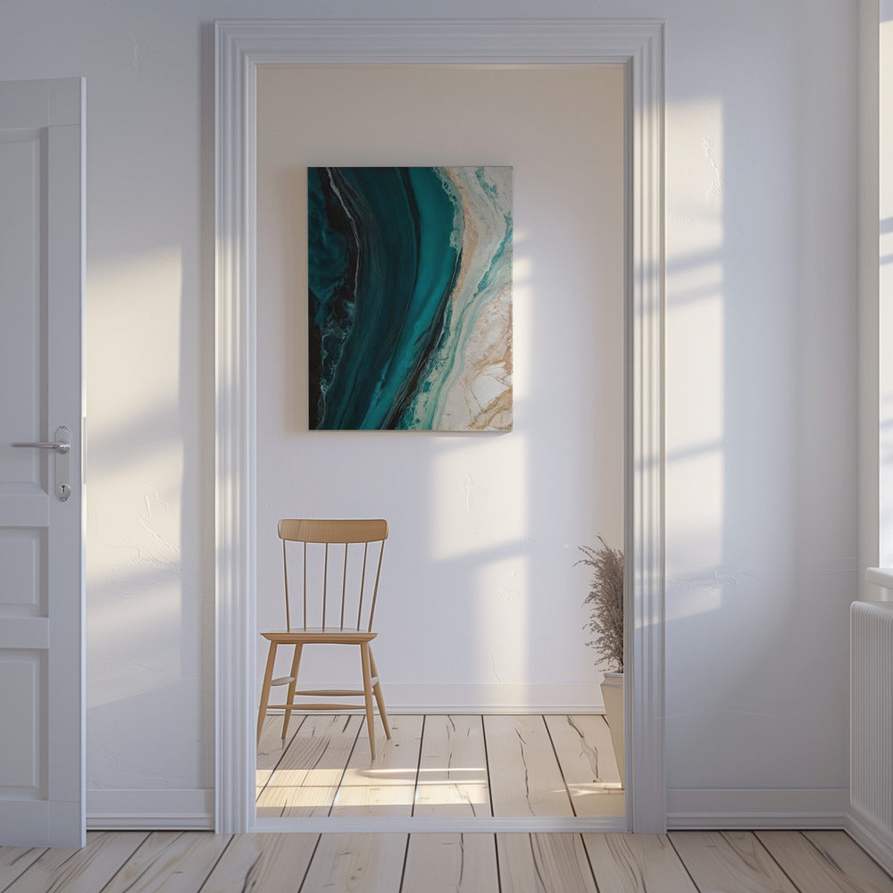 Oceanische marmerstroom | Canvas