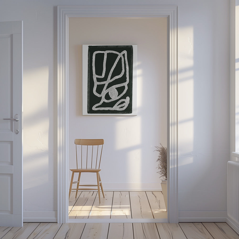 Zwarte abstracte lijnen | Canvas