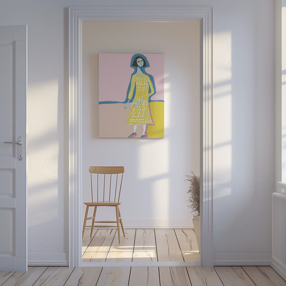 Blauwe dame | Canvas