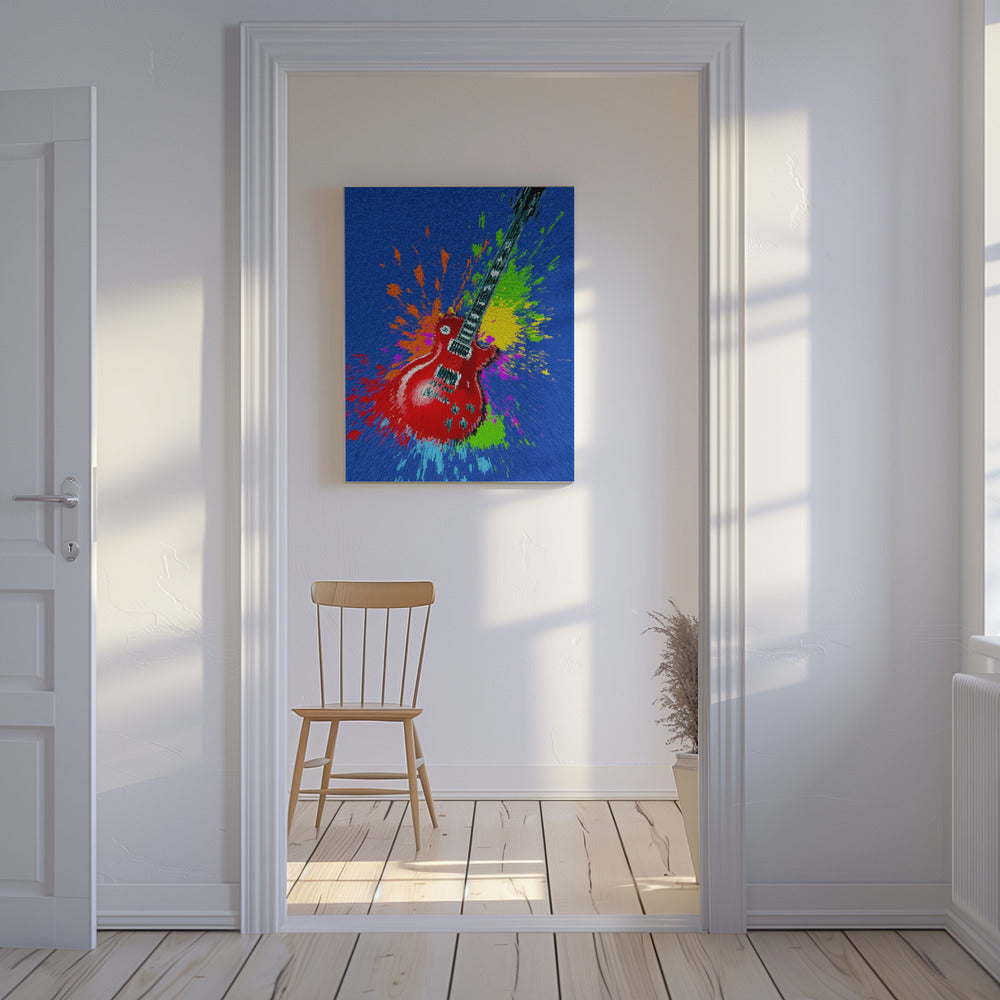 Elektrische gitaar pop-art explosie | Canvas