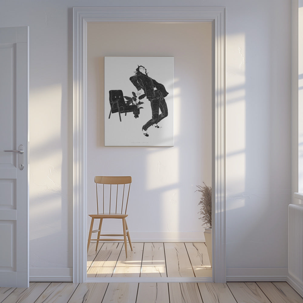 Jlr Dancingathome6 Zwart-wit exemplaar | Canvas