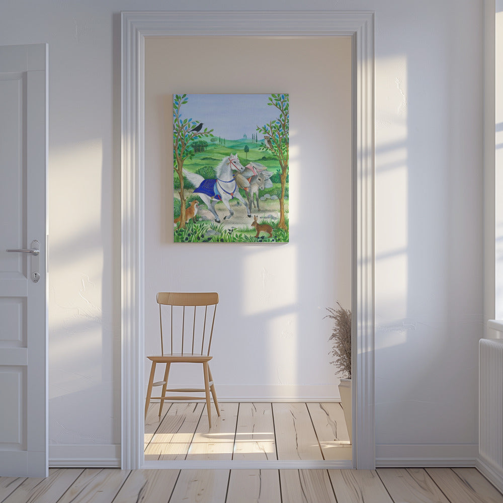 De harmonie tussen natuur en dierenleven, | Canvas