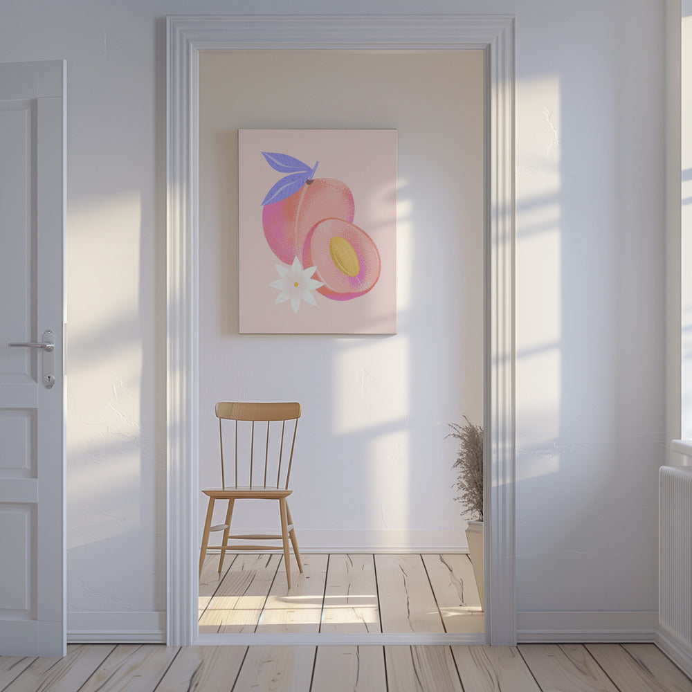 Gestructureerde perzik | Canvas