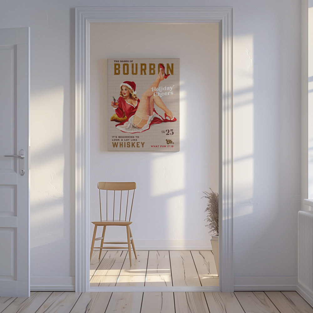 Babes of Bourbon Vol 25 Holiday Cheer Kerst Pinup | Canvas